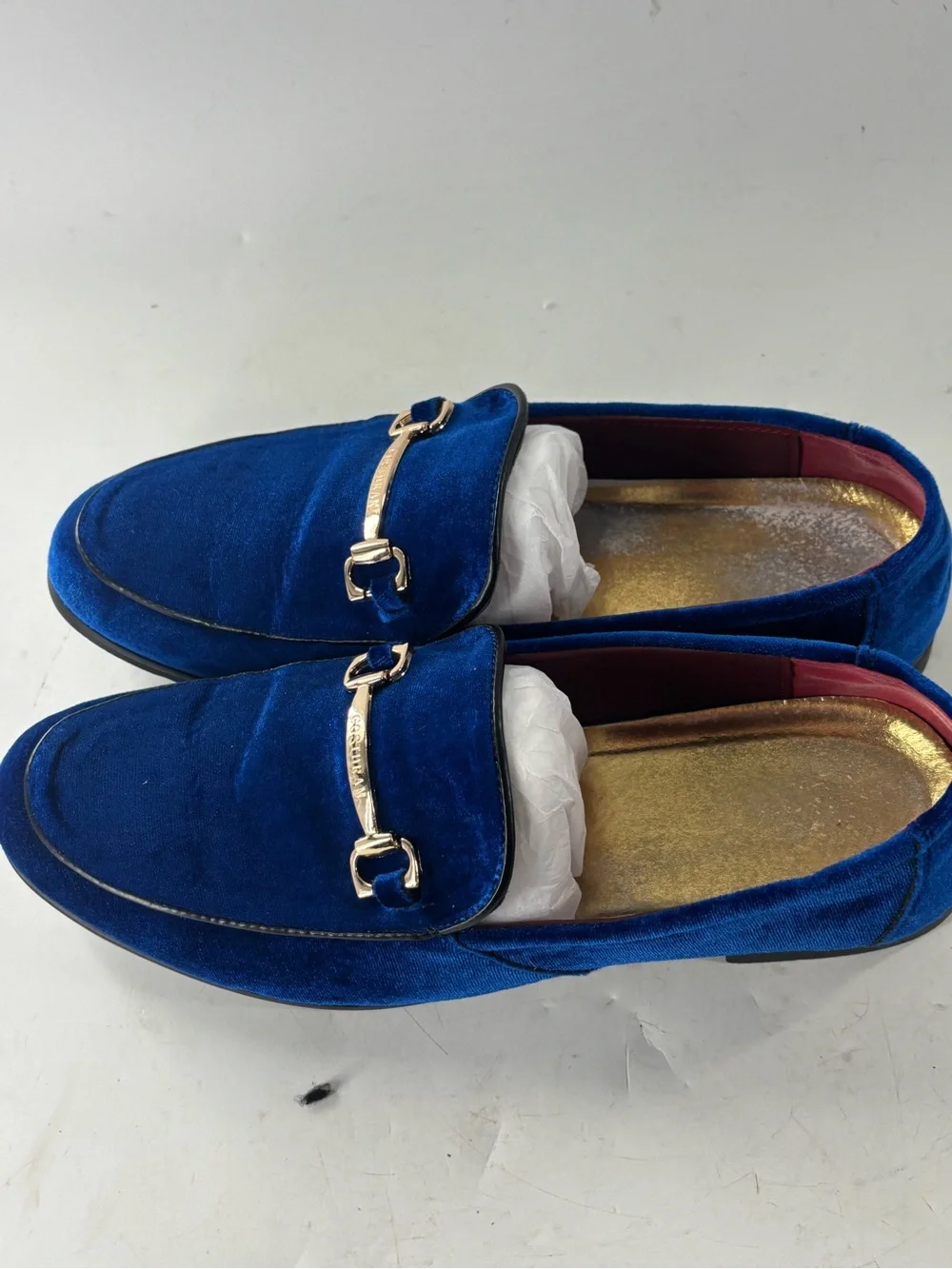 COSIDRAM Mens Dress Shoes Business Luxury Velvet Loafers for Party Prom 9.5
